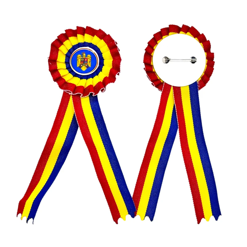 Cocarde Tricolore Mici Personalizate (roșu-galben-albastru)